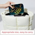 thumbnail image 6 of Sea Turtle Velvet Portable Earring Holder with Removable Compartment - Gift for Jewelry Lovers - Necklace Holder, Jewelry Boxes, 6 of 7