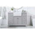 thumbnail image 3 of Elegant Decor Franklin 48" Aluminum and MDF Single Bathroom Vanity in Gray, 3 of 15