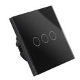 thumbnail image 3 of Interruptor de pared inteligente táctil de 3 bandas ABS Operación simple Aspecto minimalista Interruptor de pantalla táctil que ahorra espacio Enchufe de la UE 110‑240 V, 3 of 10