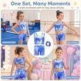 thumbnail image 6 of 2PCS Gymnastics Leotards for Girls, Hollow Back Design Sparkly Dance Biketards with Shorts Ballet Tumbling Outfit for Girl 5-10 Years, 6 of 13