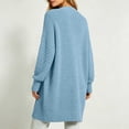thumbnail image 5 of Edvintorg Long Sweaters for Women Plus Size Long Sleeve Open Front Loose Casual Knit Cardigan Woman Clothes Light Blue S-3XL, 5 of 6