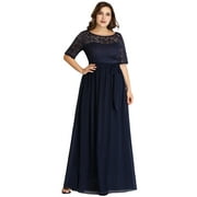 Ever-Pretty Womens Plus Size Mother of the Bride Dresses for Women 07624 Navy Blue US16