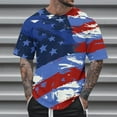 thumbnail image 2 of DODADAWANJ 4th of July Tshirt for Men American Flag Graphic Tees Men Independence Day Patriotic T Shirt Loose Short Sleeve Crewneck Holiday Tops XL, 2 of 6