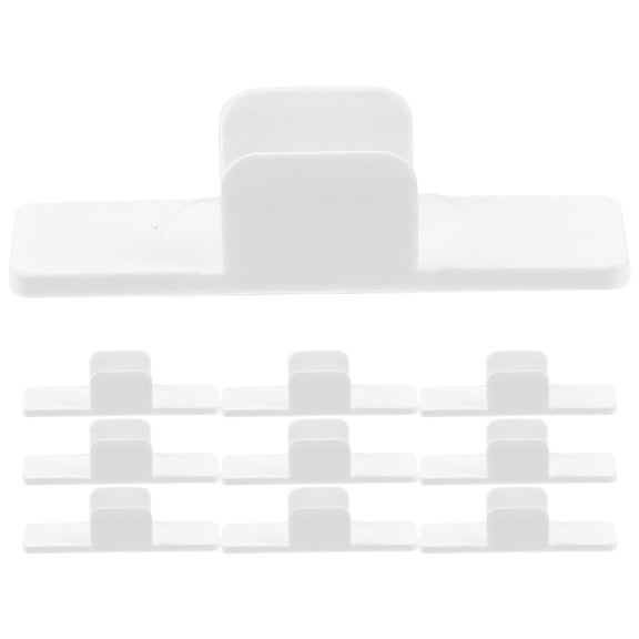 10 Pcs Whiteboard Pen Holder Pen Clamps Adhesive Pen Holders Desk Portable Car Pen Clips Plastic 4.60X1.30X1.20CM