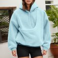 thumbnail image 5 of Pet Sling Hoodie for Women, Ultra-Soft Warm Pet Pouch Hoodies with Pocket Front Carry Pouch for Small Dogs and Cats Sky Blue L, 5 of 7