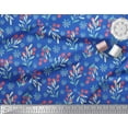 thumbnail image 3 of Soimoi Blue Cotton Duck Fabric Snowflake & Red Berries Fruits Decor Fabric Printed Yard 42 Inch Wide, 3 of 3