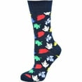 thumbnail image 5 of Sierra Socks Women Leaves Pattern Cotton Crew Socks (Shoe Size: 4-10, Gray), 5 of 6