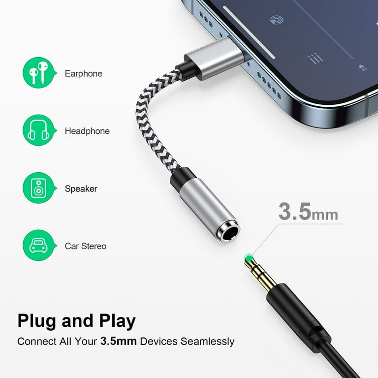 Aux Cord Headphone Adapter For Iphone Walmart Headphone Adapter