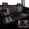 thumbnail image 3 of LAONNVIR Full Set Seat Covers Fit for 2007-2018 Chevrolet Chevy Silverado GMC Sierra 1500 2500HD 3500HD Trail Boss Z71 Crew Double Extended Cab Custom Leather 5-Seats Truck Seat Covers, 3 of 7