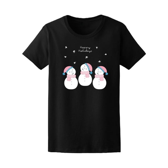 Happy Holiday Snowmen Tee Women's -Image by Shutterstock