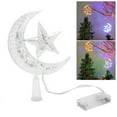 thumbnail image 2 of Christmas Tree Top Lights Moon Star Pattern Create Festive Ambience Romantic Flashing Lights Christmas Decoration Lamp, 2 of 10