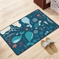 thumbnail image 3 of XMXY Area Rugs Doormat Outdoor Entrance, Sealife Fish Whale Facecloth Non-slip Floor Mat Rug for Living Room Kitchen Sink Area Indoor,72"x48", 3 of 9