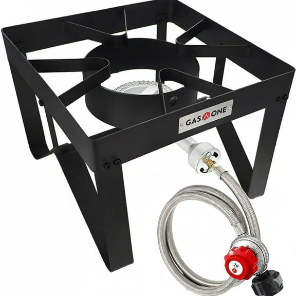 GasOne Propane Gas Outdoor Stove with High Pressure Braided Hose