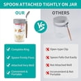 thumbnail image 3 of Overnight Oats Containers with Lids and Spoons: 24 Oz Mason Jars for Overnight Oats -2Pcs Glass Food Storage Containers, 3 of 6