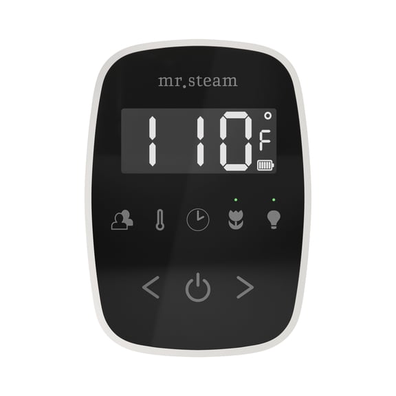 Mr Steam TempoFlex Steam Shower Control and Steamhead in Black White