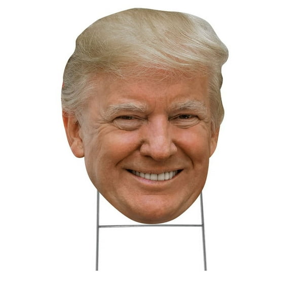 President Donald Trump Big Head Yard Sign, 19" x 14"