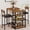 Rustic Brown, variant on Kitchen Table Set, Dining Table and Chairs for 2 with Storage Shelf, Dining Room Table Set with 2 Upholstered Chairs, Bar Dining Table Set for Small Spaces, Apartment, Rustic Brown