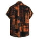 thumbnail image 2 of Playeras Camisa superior informal a la para hombre, camisas estampadas con botones, camisa informal holgada de manga corta de verano con solapa (Navy, S), 2 of 6