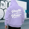 thumbnail image 4 of Faith Over Fear Hoodies for Men 2025 Christian Hoodie Hooded Sweatshirt with Pockets Pullover Hoodie Mens Hoodies, 4 of 7
