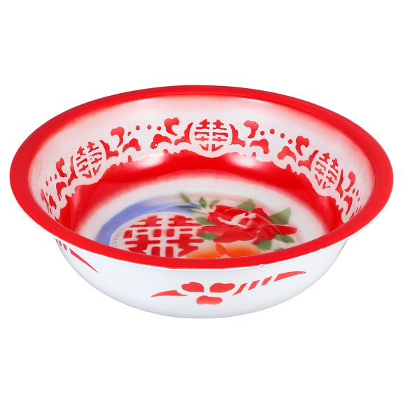 unbranded Large Enamel Bowl Vintage Enamel Basin For Kitchen Enamelware Retro Enamel Noodle Bowl Deepen Basin Deepen Enamel Food Bowl