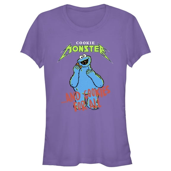 Junior's Sesame Street And Cookies for All Monster Graphic T-Shirt