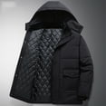 thumbnail image 3 of IYTR Men's Down Coats Winter Hooded Warm Puffer Jacket Long Sleeve Outdoor Warm Windproof Outerwear with Pockets (Black,XXL), 3 of 7