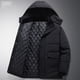 thumbnail image 1 of Puntoco Chaqueta De Invierno Para Hombre, De Color Liso, Con Manga Larga, Con Cremallera, Bolsillo, Botón Y Terciopelo Grueso, Cálida, 1 of 7