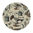thumbnail image 2 of PIKWEEK  Cute Goose Flowers Fitted Round Tablecloth Waterproof Table Cloth with Elastic Edge Wipe Clean Table Cover for Indoor Outdoor, 2 of 7