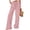 Pants for Women-Pink, variant on Pants for Women Women's Spring and Summer Solid-Color Stretched-Waist Linen Casual Straight Pants Pink M