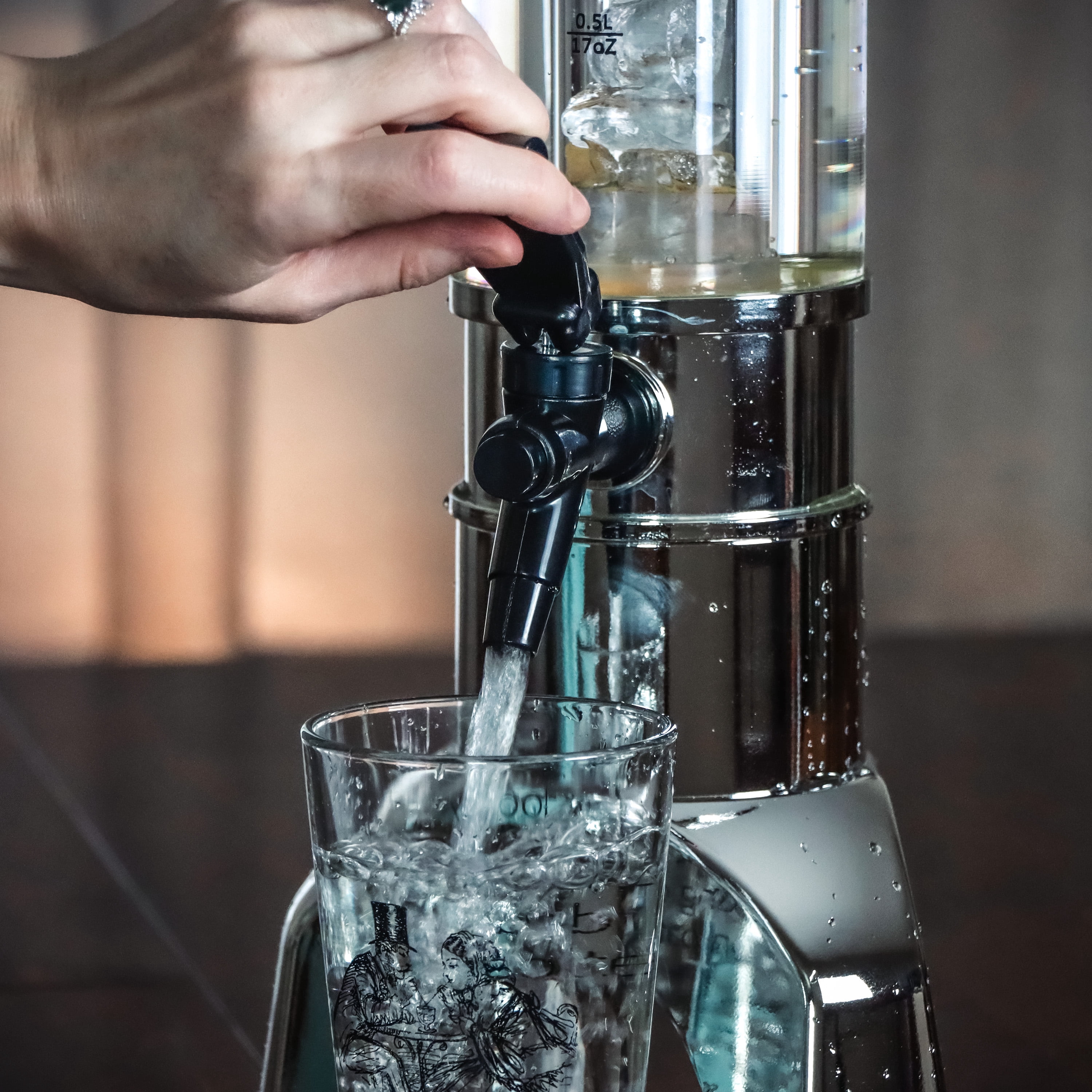Drink and Beverage Dispenser with Optional Ice Core