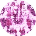 thumbnail image 1 of Ahgly Company Indoor Round Abstract Pink Modern Area Rugs, 3' Round, 1 of 4