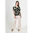 thumbnail image 1 of Blusa escote cruzado Roman Fashion /Juvenil, 6931 (Negro / Amarillo) negro M, 1 of 4