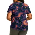 thumbnail image 3 of ersvoioy Plus Size Halloween Shirts for Women Cute Graphic Tshirt Crew Neck Short Sleeve Oversized Halloween shirt Party Fall Loose Fit Casual Basic Tee Tops,Size M-5XL Multicolor XXXXXL, 3 of 5