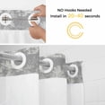 thumbnail image 2 of No Hook Tiger Leopard Shower Curtain with Snap in Liner Set, Grey Rustic Forest Trees Farmhouse Animals Waterproof Fabric Bathroom Curtains with See Through Top Window, Hotel Style Small 36 x 72 Inch, 2 of 9