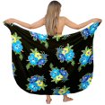 thumbnail image 5 of HAPPY BAY Women's Beach Wrap Bikini Wraps Sarong Coverup Skirt Bathing suit Swimsuit Swimwear Cover Up for Women One Size Tropical, Black, 5 of 5