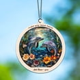 thumbnail image 6 of Playful Dolphins Stained Glass Suncatcher Ornament – Holiday Ornament with Text for Loved Ones, Family & Friends, Christmas 2025 Decoration, 6 of 6