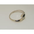 thumbnail image 4 of LBG British Made 9k White Gold Natural Sapphire Womens Band Ring - 33 size options - Size 9.5, 4 of 6