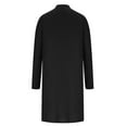 thumbnail image 5 of RongHuan Men's Long Sleeve Muslim Thobe Robe Button Up Kaftan With Side Split and Pockets Stand Collar Soild Color Robes, 5 of 6