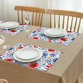 thumbnail image 3 of Pioneer Flower Floral Print Pattern Summer Placemats Table Placemats Set Of 4-Linen Kitchen Washable Placemats Table Mats 12x18 Inch Non-Slip Heat Resistant, 3 of 5