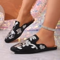 thumbnail image 3 of Xucatan Women's Sparkly Sequin Flat Sandals, Slip On Mule Slippers with Abstract Design, Plus Size Elegant Evening Wear Gift, 3 of 9