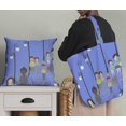 thumbnail image 5 of Soimoi Blue Velvet Fabric Street Lamp Human Figure Print Fabric by Yard 58 Inch Wide, 5 of 5