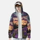thumbnail image 2 of Fotbe Starry Night Purple Irises Chaqueta con Protección Solar UPF 50+ para Hombre y Mujer, Camisa con Capucha y Bolsillos-Small, 2 of 7