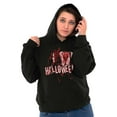 thumbnail image 4 of I Love Halloween Spooky Macabre Hoodie Sweatshirt Women Men Brisco Brands S, 4 of 6