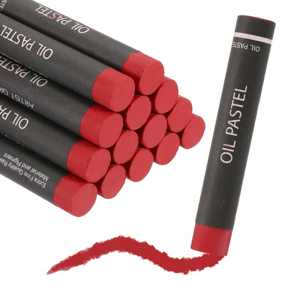 Uxcell Soft Oil Pastels, Oil Pastel Crayons Vibrant Color Blendable Art Supplies for Painting Drawing Blending Painting Artists Beginners Professional(Red, Pack of 36)