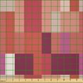 thumbnail image 2 of Ambesonne Peach Fabric by the Yard Microfiber, Geometric Square Colorful, 10 Yards, Purple Coral, 2 of 2