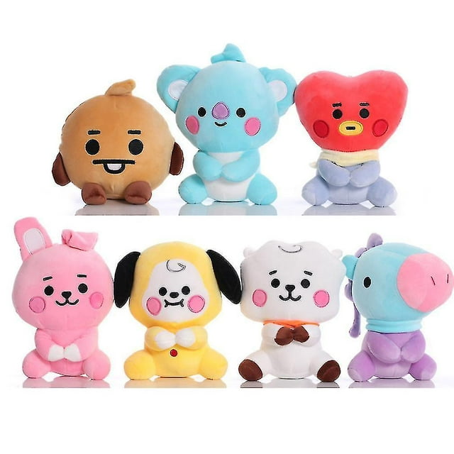 Set de juguetes de peluche Kpop BTS, 7 unidades, linda figura de peluche