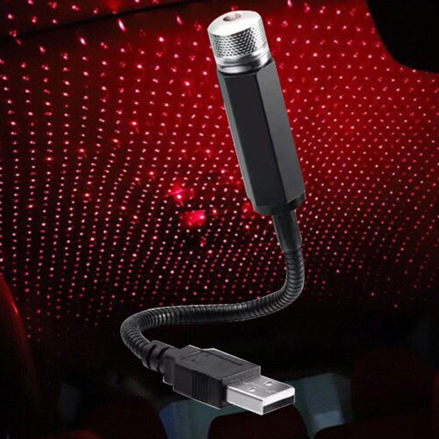 Mini luces de techo para coche, decoración del hogar, alimentadas por USB para coche al aire libre (A)