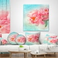 thumbnail image 4 of Designart Peony Flowers Merged to Blue - Floral Throw Pillow - 18x18, 4 of 5