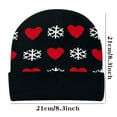 thumbnail image 3 of Gorro de punto con solapa navideña, gorro de punto cálido para el hogar, tejido suave, diseño unisex, uso diario, regalo elegante, gorro de invierno acogedor, accesorio festivo., 3 of 9