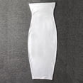thumbnail image 4 of Vestido De Lápiz Con Cuello Barco De Mujer Vestido De Verano Sin Mangas De Color Sólido, Blanco, S seitruly AP1097-01B, 4 of 7